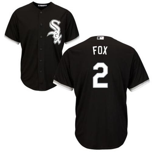 White Sox #2 Nellie Fox Black Alternate Cool Base Stitched Youth MLB Jersey